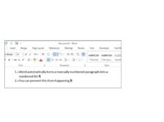 Tắt tính năng tự động đánh số đầu dòng trong Microsoft Word