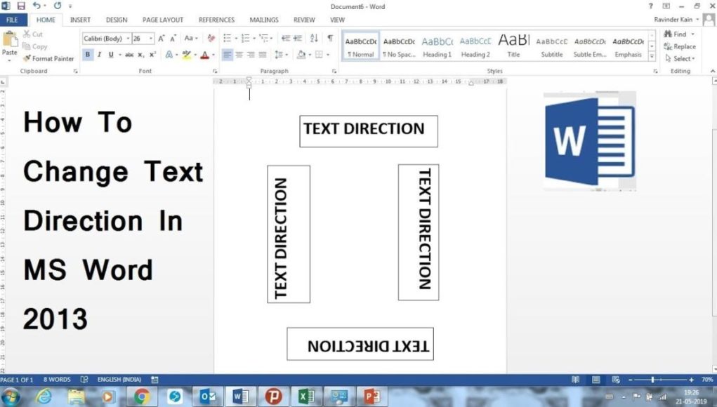 Thủ thuật Microsoft Word: Đổi chiều dòng chữ trong bảng