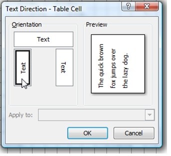 Thủ thuật Microsoft Word: Đổi chiều dòng chữ trong bảng