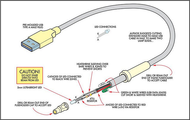 Tự làm một bóng đèn dùng nguồn USB