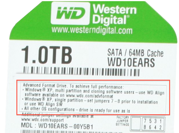 Windows XP sẽ không tương thích với ổ cứng sản xuất năm 2011