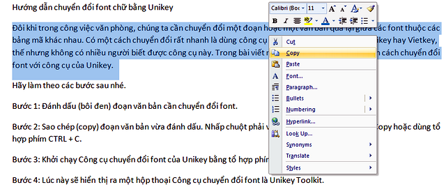 Dùng Unikey Toolkit chuyển đổi bảng mã tiếng Việt