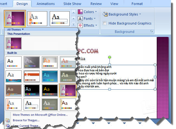 Tự soạn bài thuyết trình với Microsoft PowerPoint 2007 (phần 2)