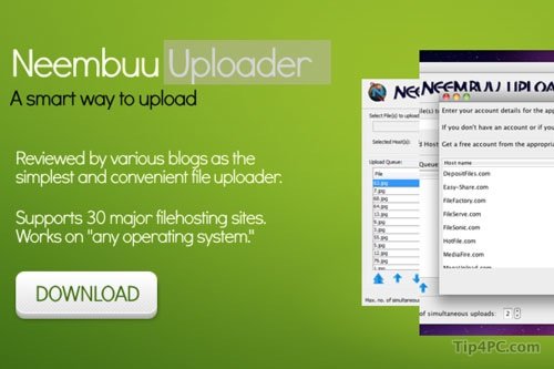 Neembuu Uploader: tải lên 30 dịch vụ lưu trữ chỉ bằng cái nhấp chuột