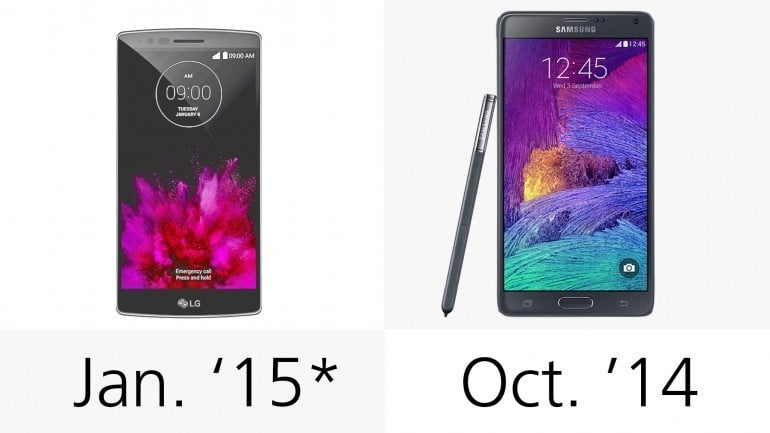 LG G Flex 2 vs Samsung Galaxy Note 4: Đâu là vua phablet?