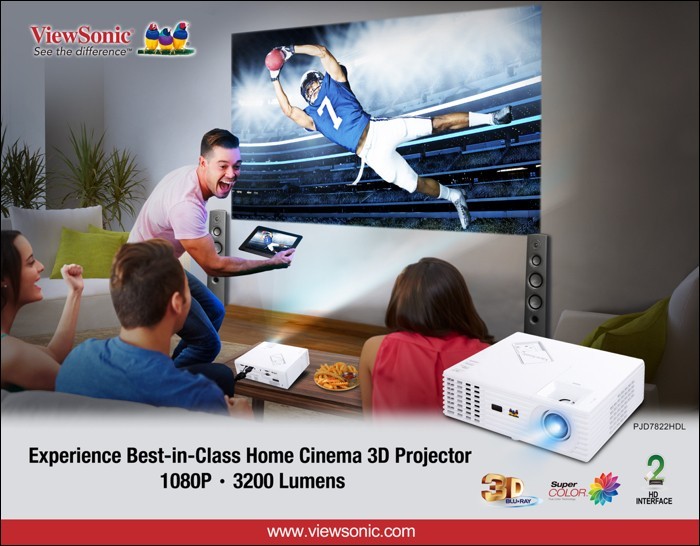 ViewSonic công bố máy chiếu full HD PJD7822HDL