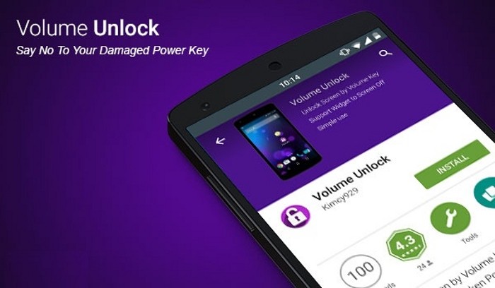 Ứng dụng Volume Unlock giúp thay thế nút nguồn bị liệt