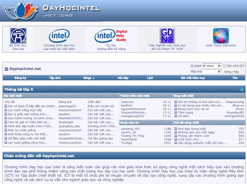 Những website hữu ích cho giáo viên - Diễn đàn dạy học Intel