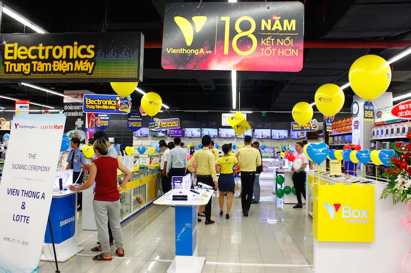 Viễn Thông A hợp tác với Lotte Mart mở chuỗi cửa hàng V-Box