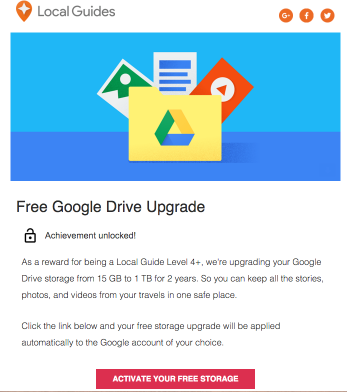 Hướng dẫn nhận 1TB dung lượng Google Drive dùng trong 2 năm