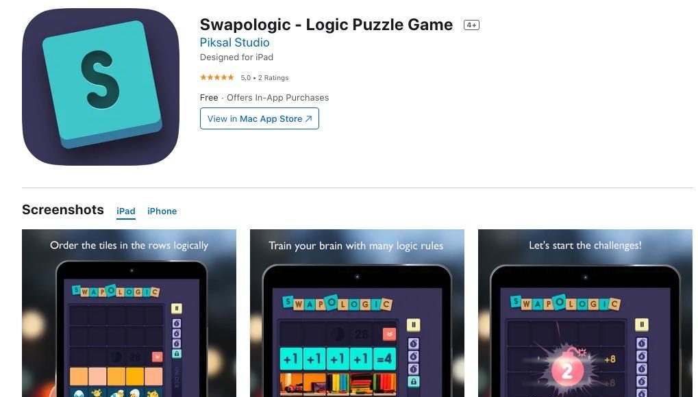 Swapologic - Giải game logic theo cách xếp hình