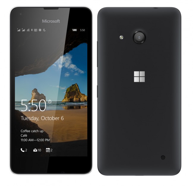 Lumia 550 chính thức: 4,7 inch HD, giá 3 triệu, 2 màu, bộ nhớ 8GB, pin rời 2100mAh