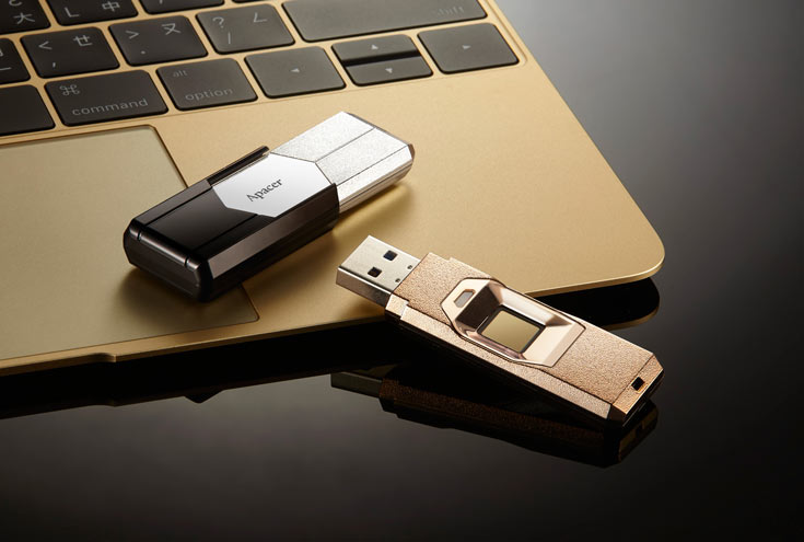 Apacer AH650: Flash Drive USB tích hợp cảm biến vân tay