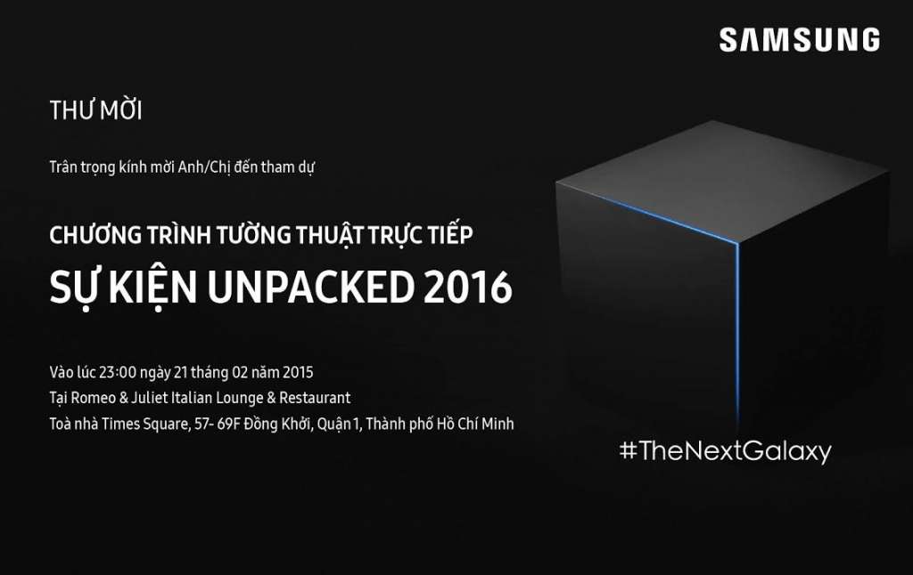 1h sáng ngày 22/2, trực tiếp Unpacked 2016 của Samsung