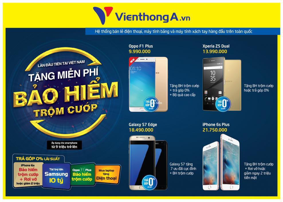 Viễn thông A tung gói bảo hiểm trộm cướp cho smartphone