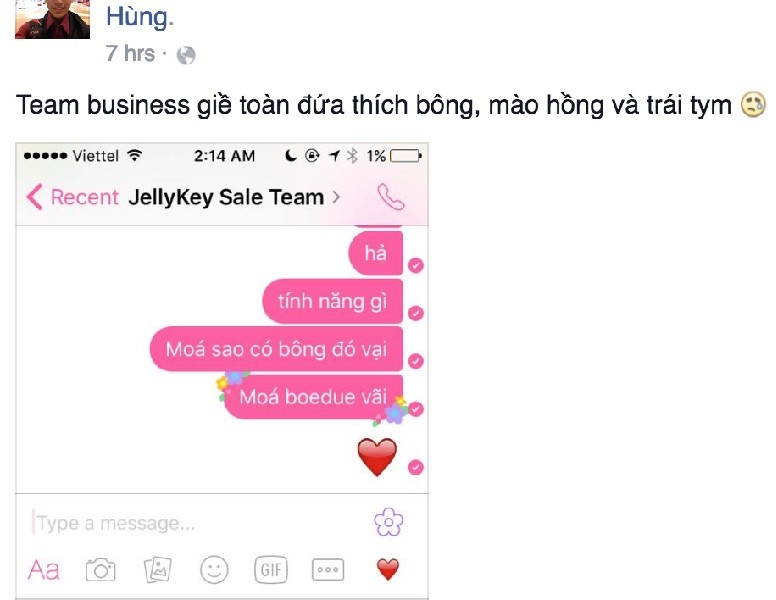 Người dùng Việt thích thú vì Facebook Messenger cho phép gửi tin nhắn có hoa 