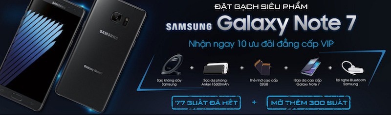 Viễn Thông A tung chương trình đặt trước Samsung Galaxy Note7