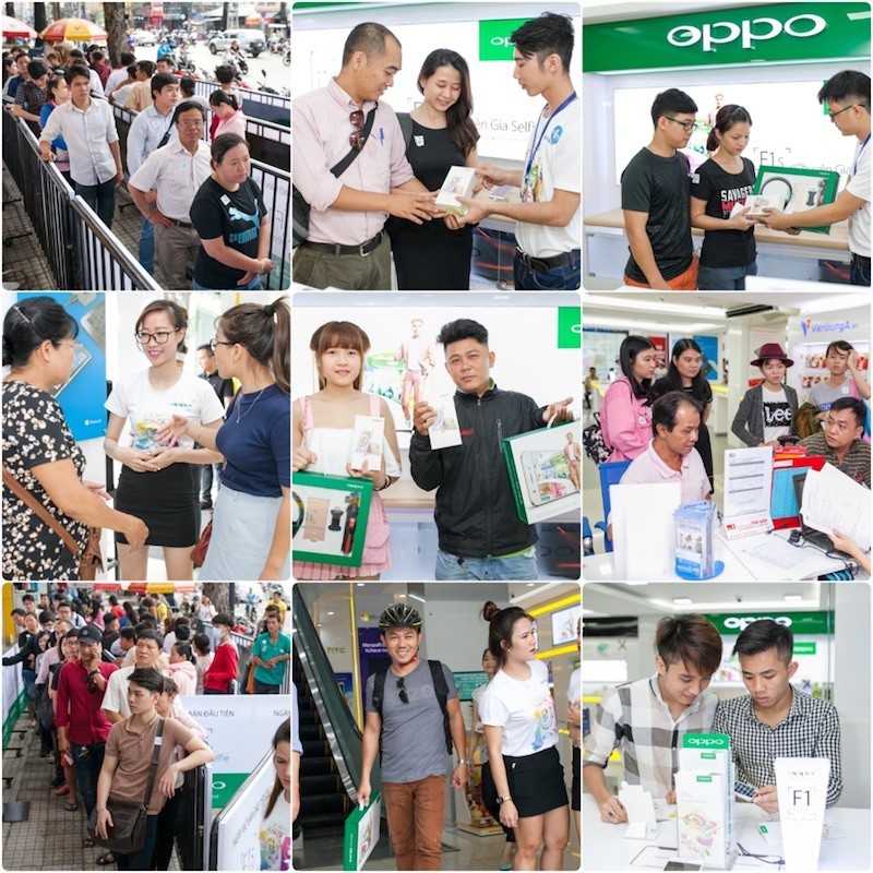 Cứ 3 giây có 1 máy Oppo F1s bán ra trong ngày 12/8