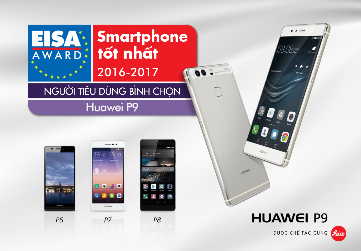 Huawei P9 giành giải thưởng "Smartphone tốt nhất Châu Âu"