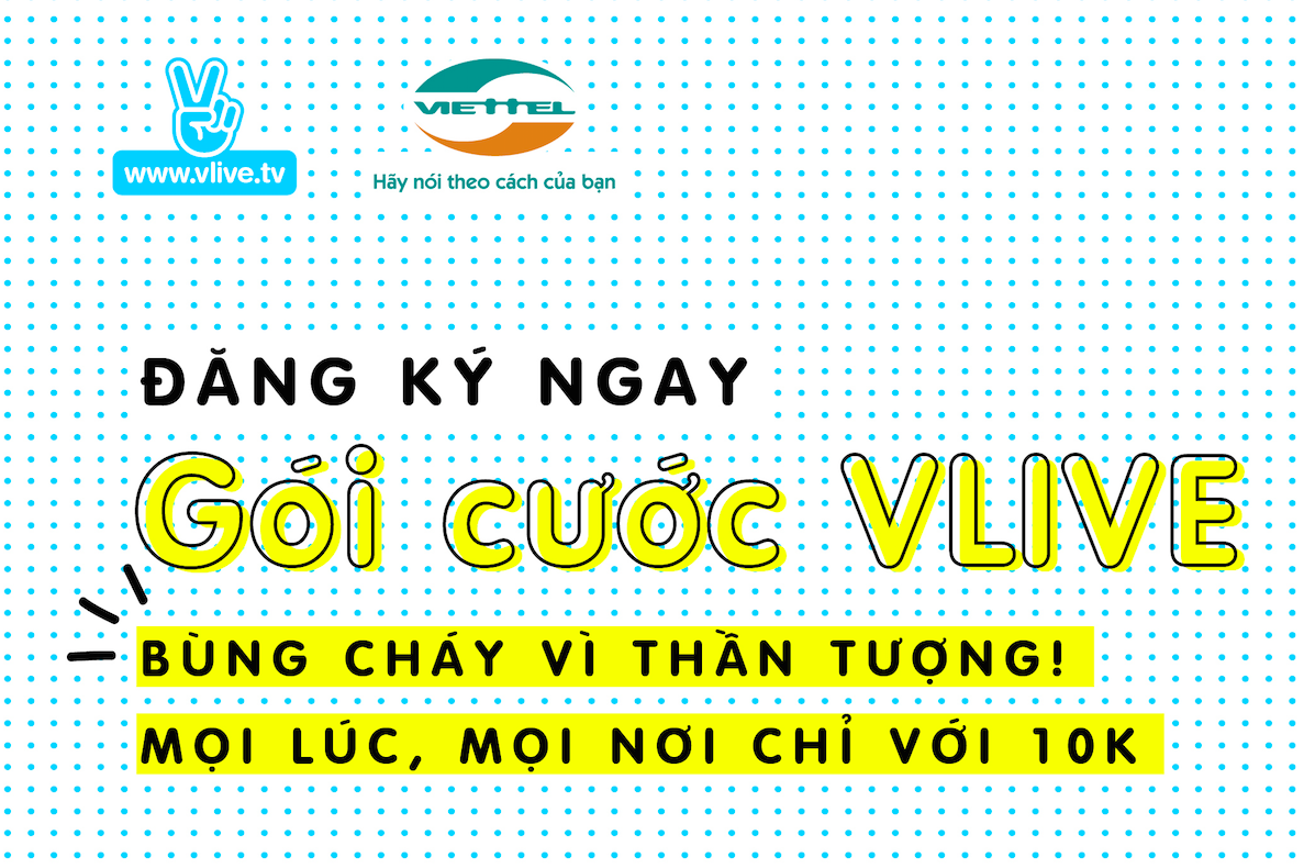 V Live và Viettel hợp tác ra mắt gói cước data 3G miễn phí cho ứng dụng, giá 10.000đ/tuần