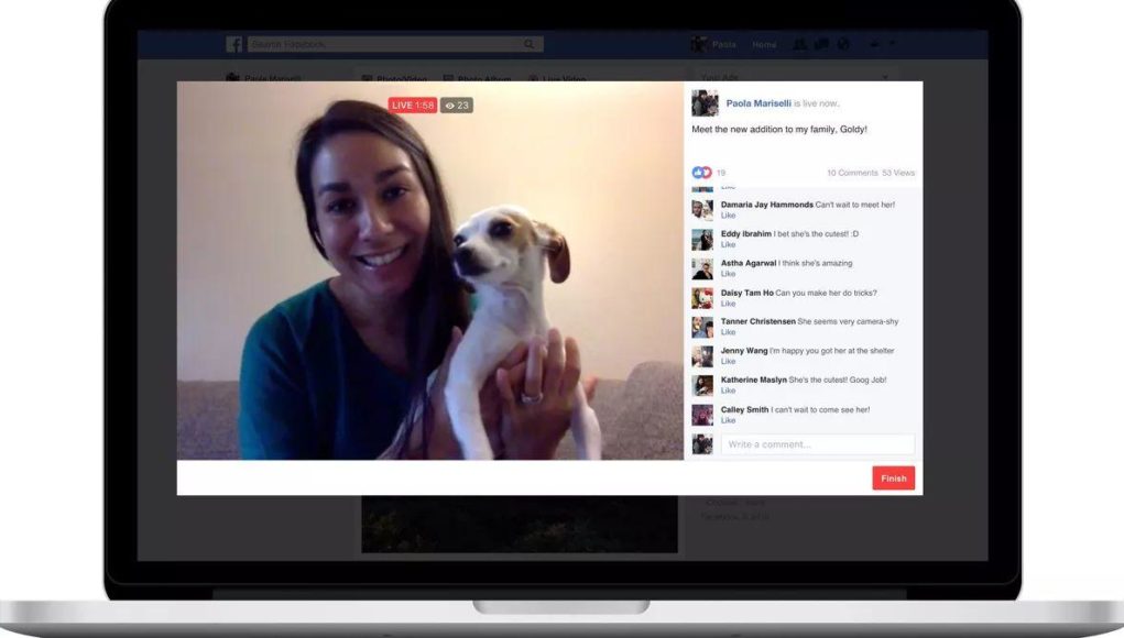 Facebook đang dần mở Live Stream trên máy tính