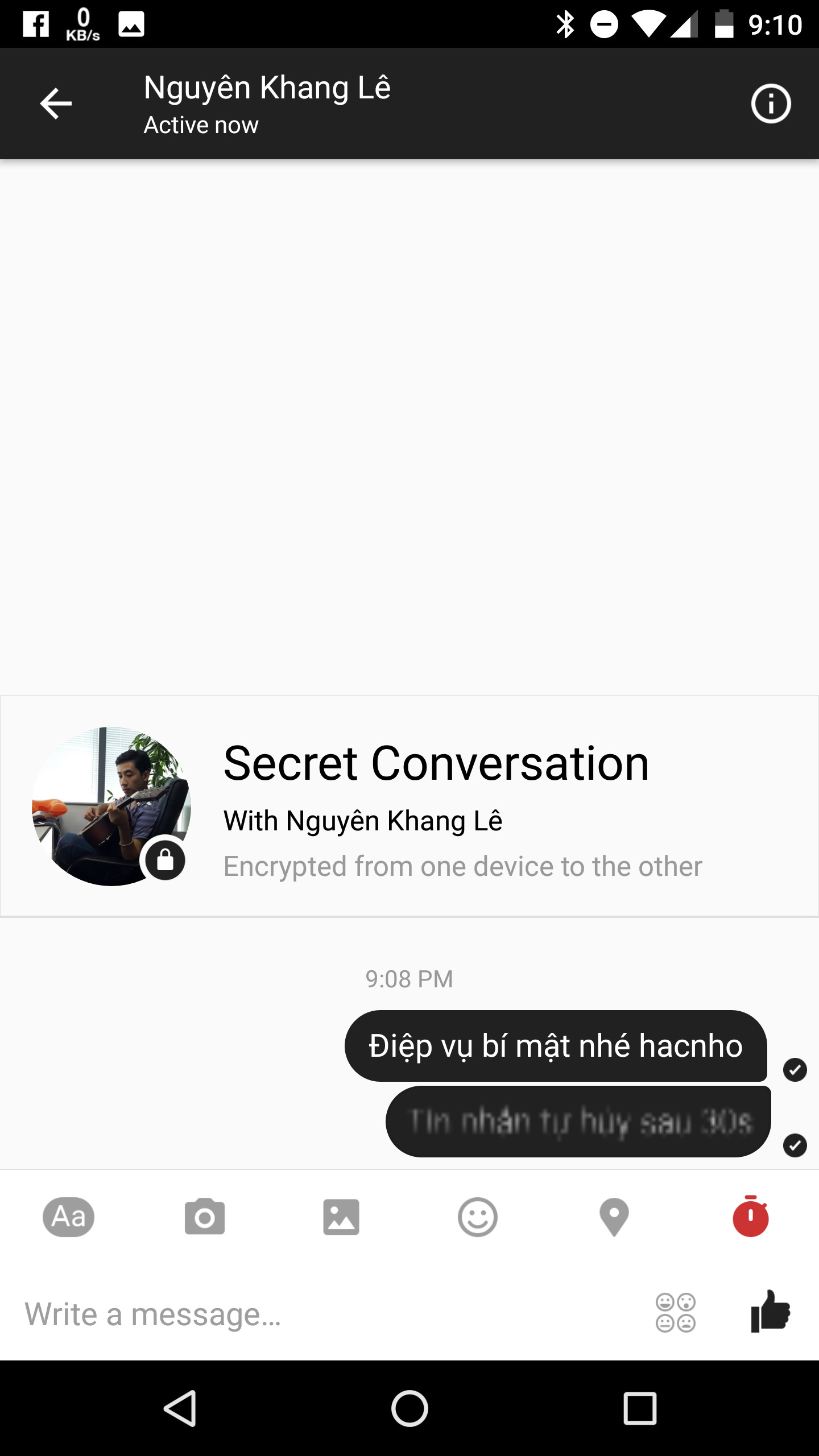 go to secret conversation