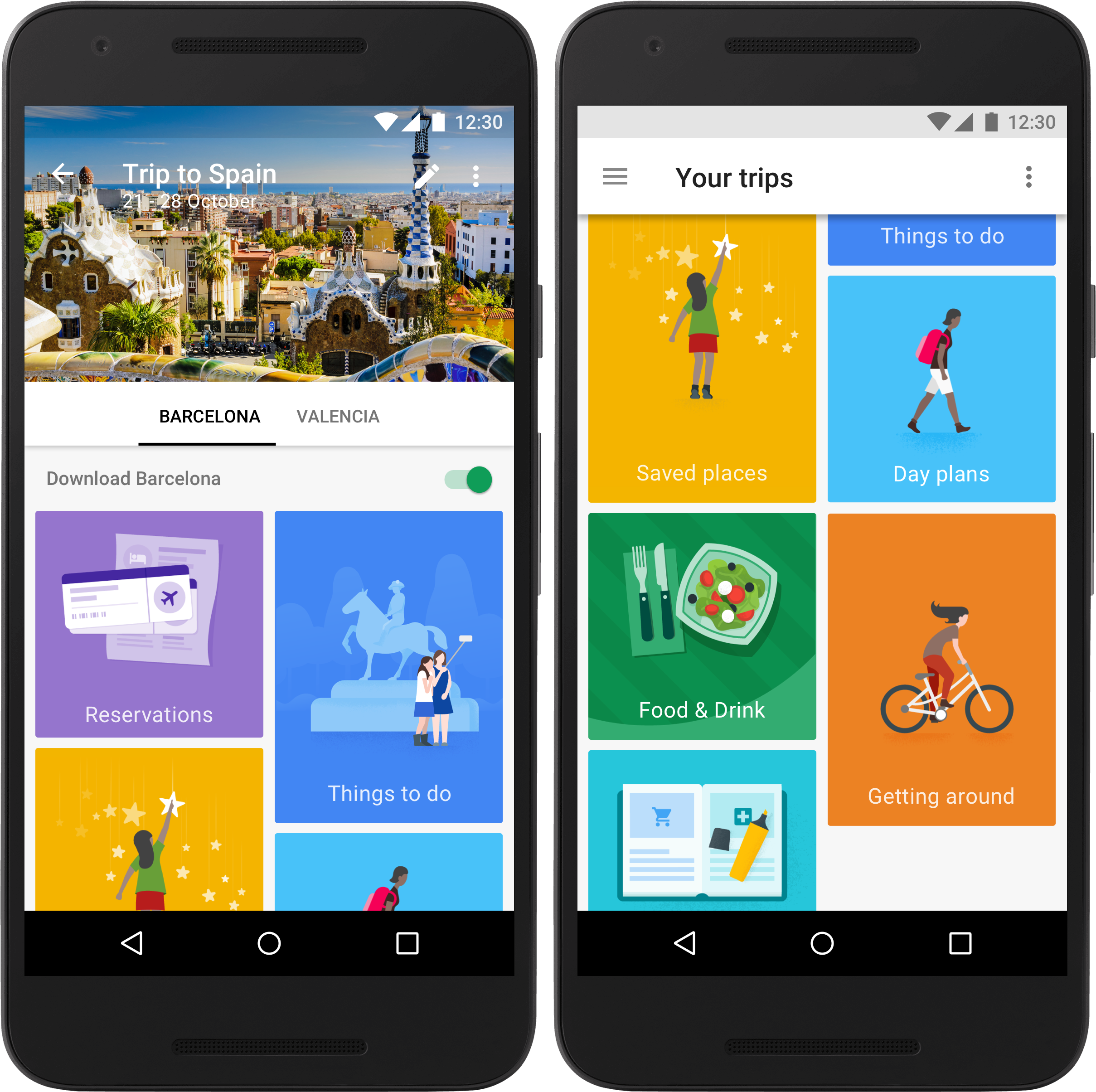 Các tiện ích Google Trips cung cấp