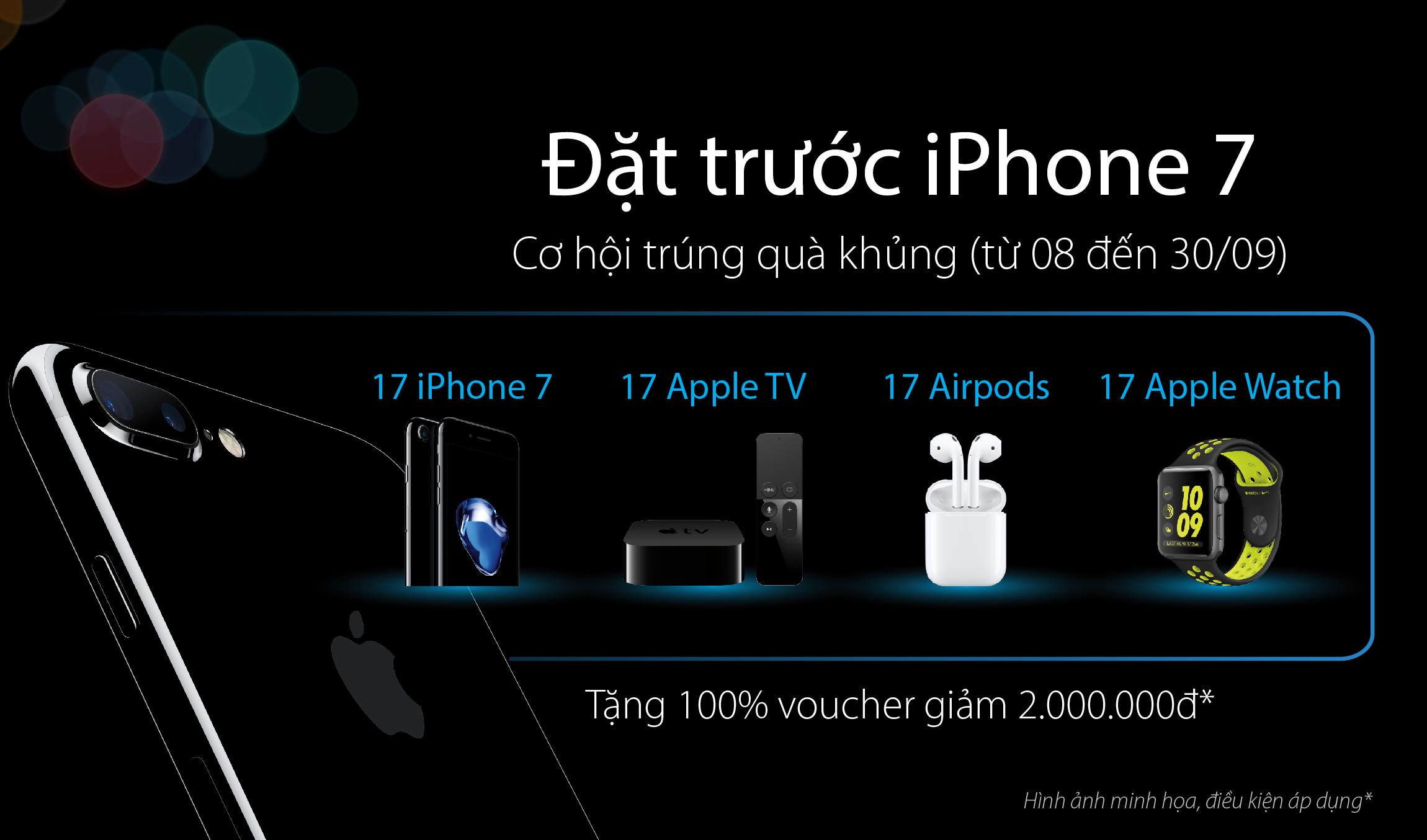 Viễn Thông A ưu đãi đặt trước iPhone 7 với quay số trúng thưởng và giảm tiền