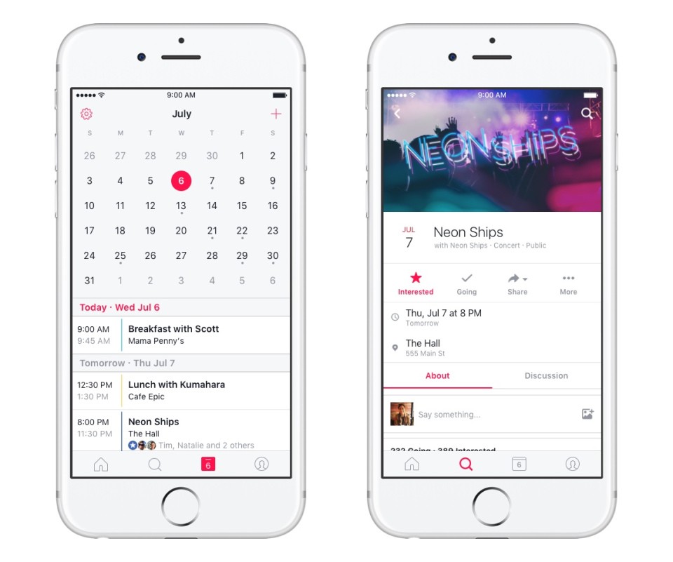 Facebook có thêm ứng dụng Events cho smartphone