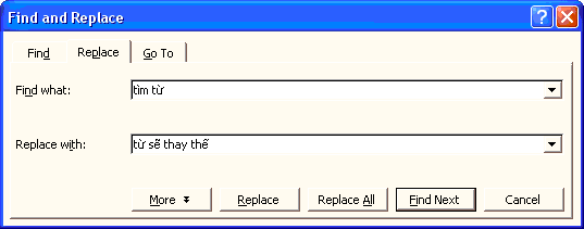 Hướng dẫn Word 2003 cơ bản: Tìm, thay thế, đổi Font chữ - Phần 4