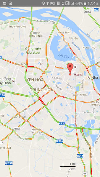 Google Maps đã cập nhật tình hình giao thông, hiện có TP.HCM, Hà Nội, Hải Phòng