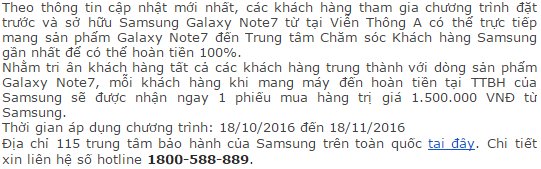 Galaxy Note7 chính thức bị khai tử, người dùng sở hữu máy được hoàn tiền 100%