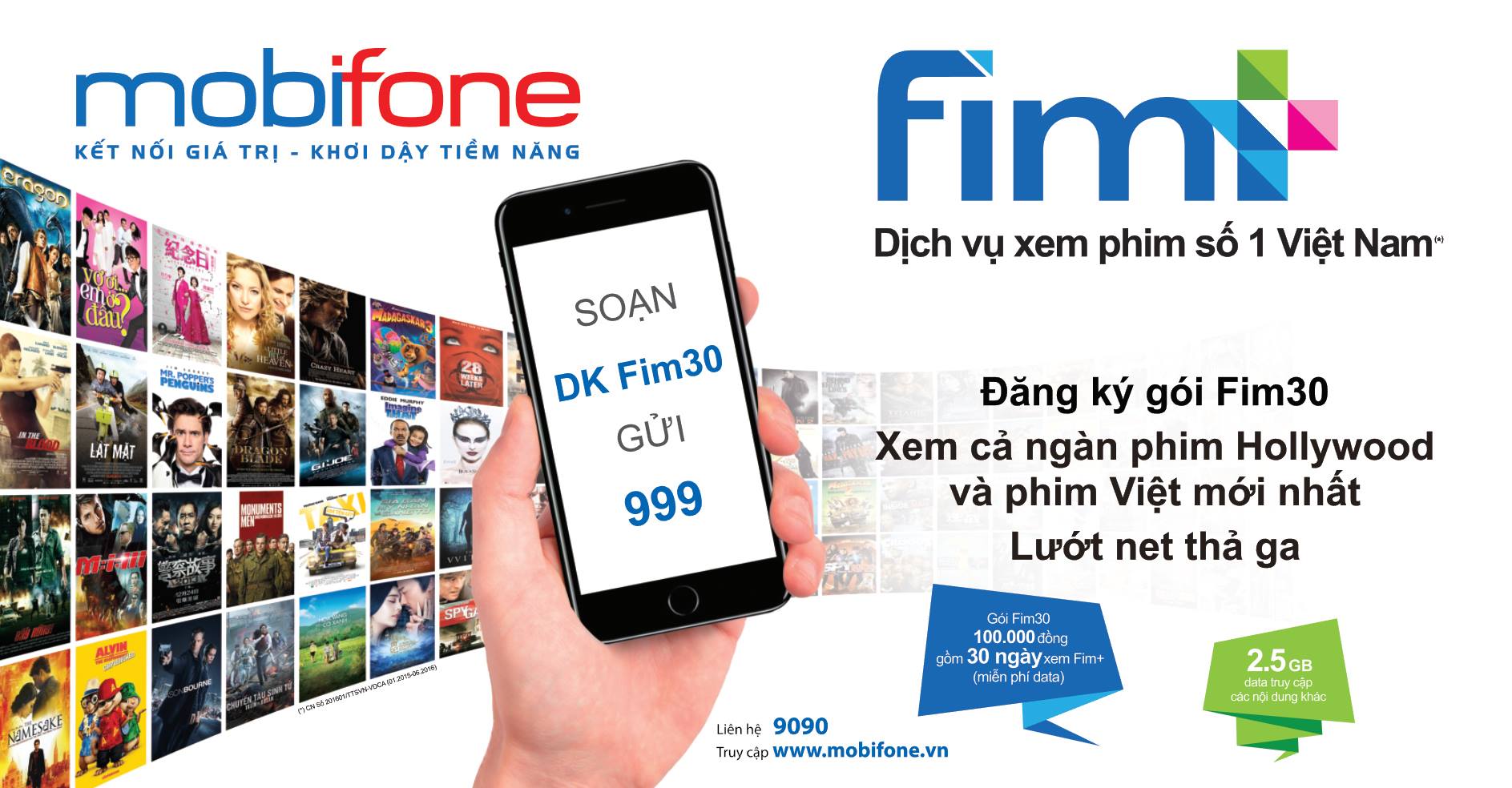 Fim Plus và MobiFone tung gói xem phim bản quyền với 100.000đ/tháng