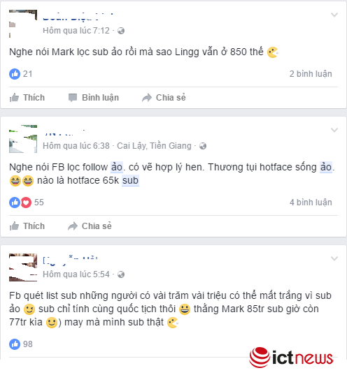 Hàng loạt tài khoản Facebook mất follower ảo