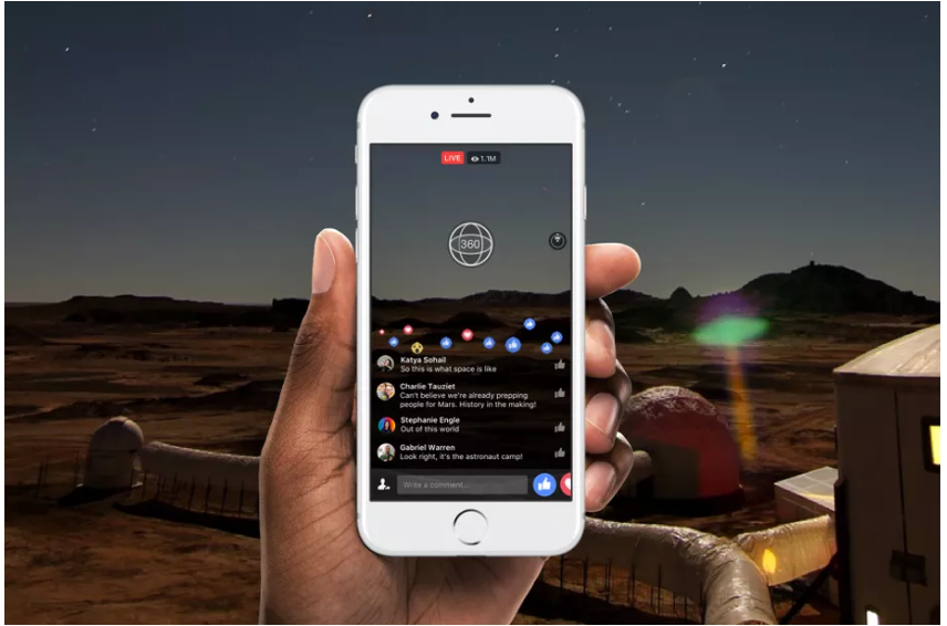 Facebook sẽ sớm hỗ trợ livestream video 360 độ