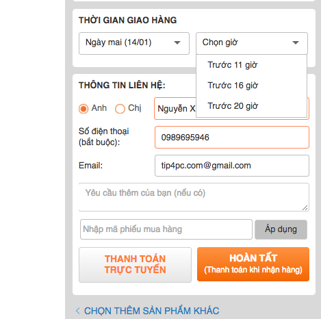 Thử mua trên trang VuiVui.com: dễ hoàn tất đơn hàng, không có cả phần quản lý tài khoản