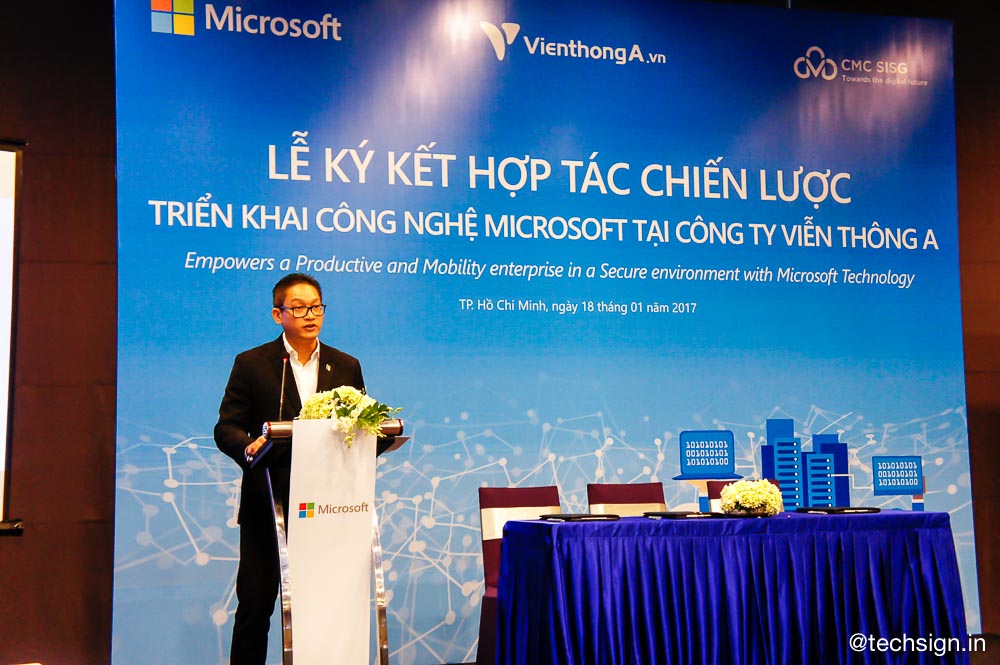 Microsoft ký kết hợp tác triển khai công nghệ tại Viễn Thông A