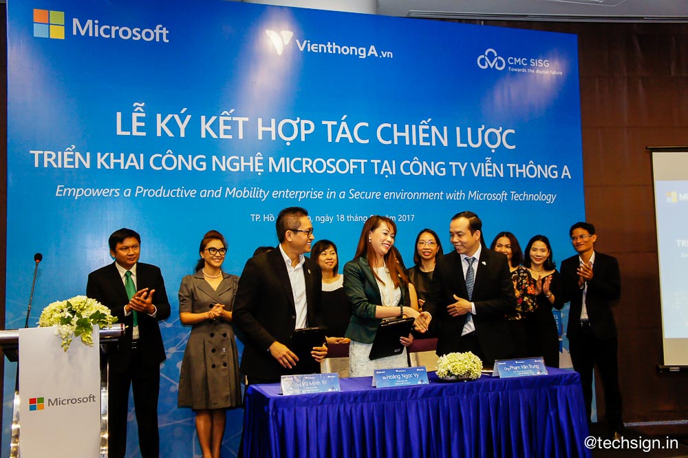 Microsoft ký kết hợp tác triển khai công nghệ tại Viễn Thông A