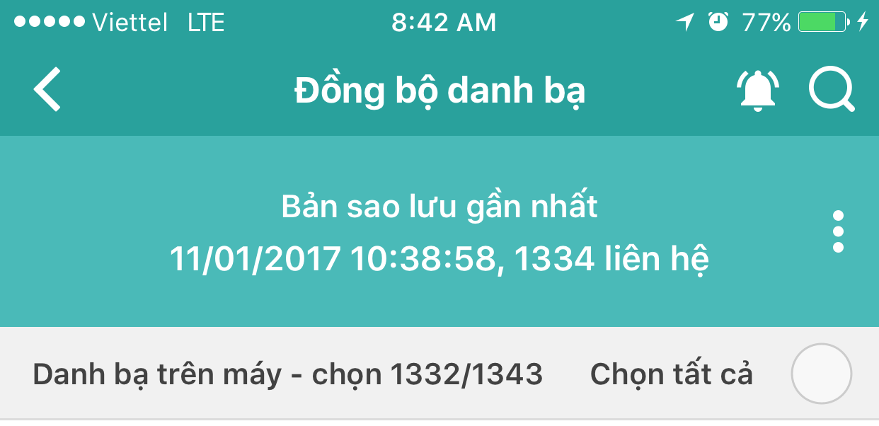 Đồng bộ danh bạ với mã vùng mới bằng ứng dụng My Viettel