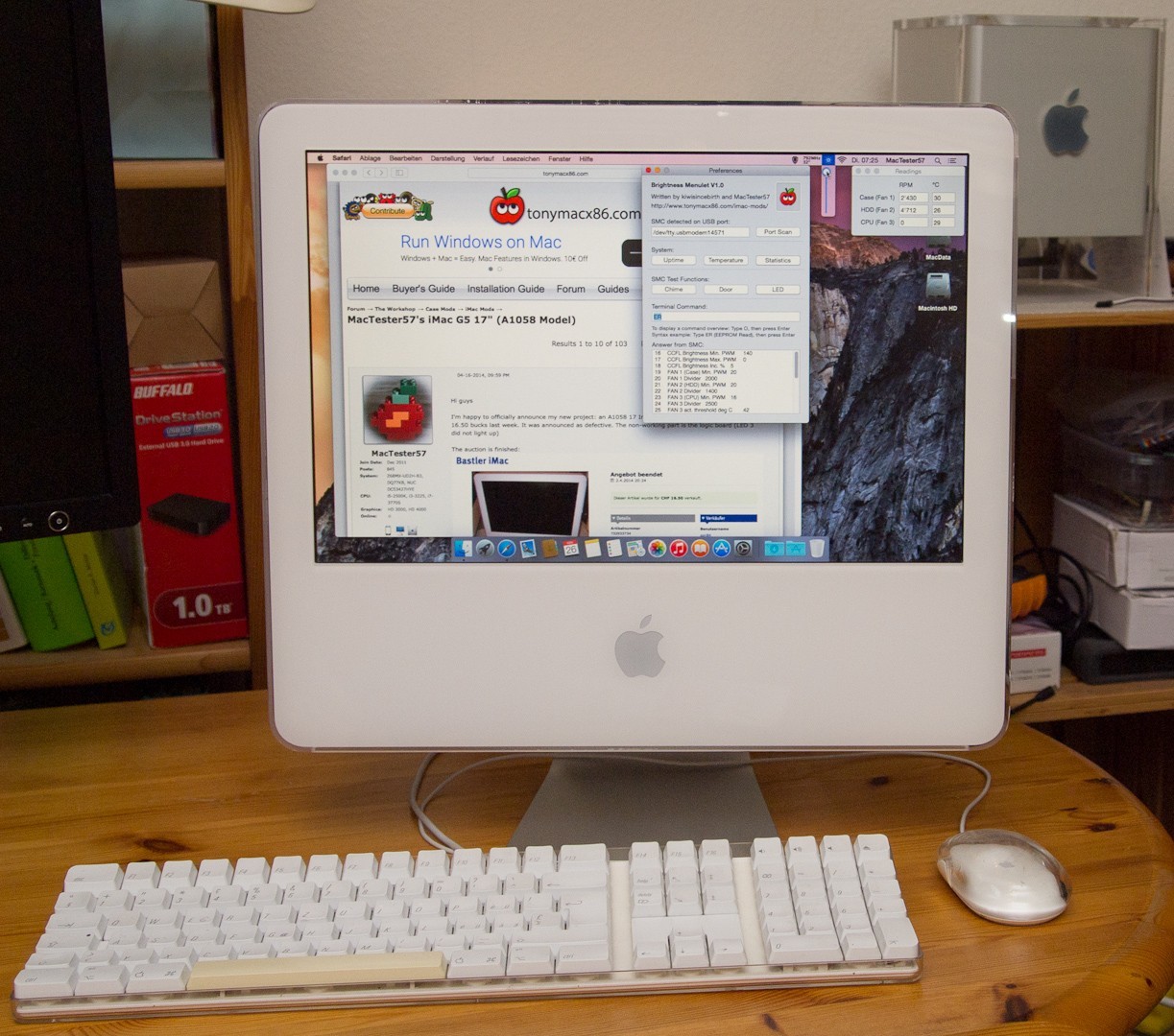 Một cao thủ Hackintosh đã hồi sinh chiếc iMac G5 với bo mạch Intel NUC