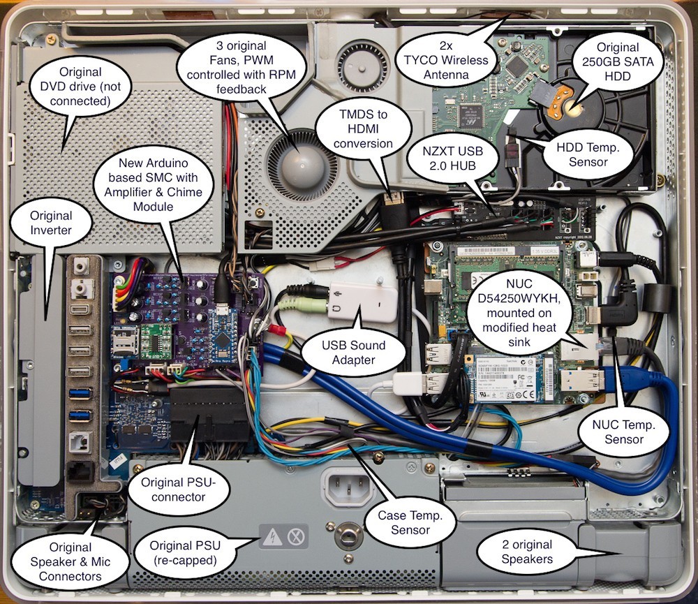 Một cao thủ Hackintosh đã hồi sinh chiếc iMac G5 với bo mạch Intel NUC