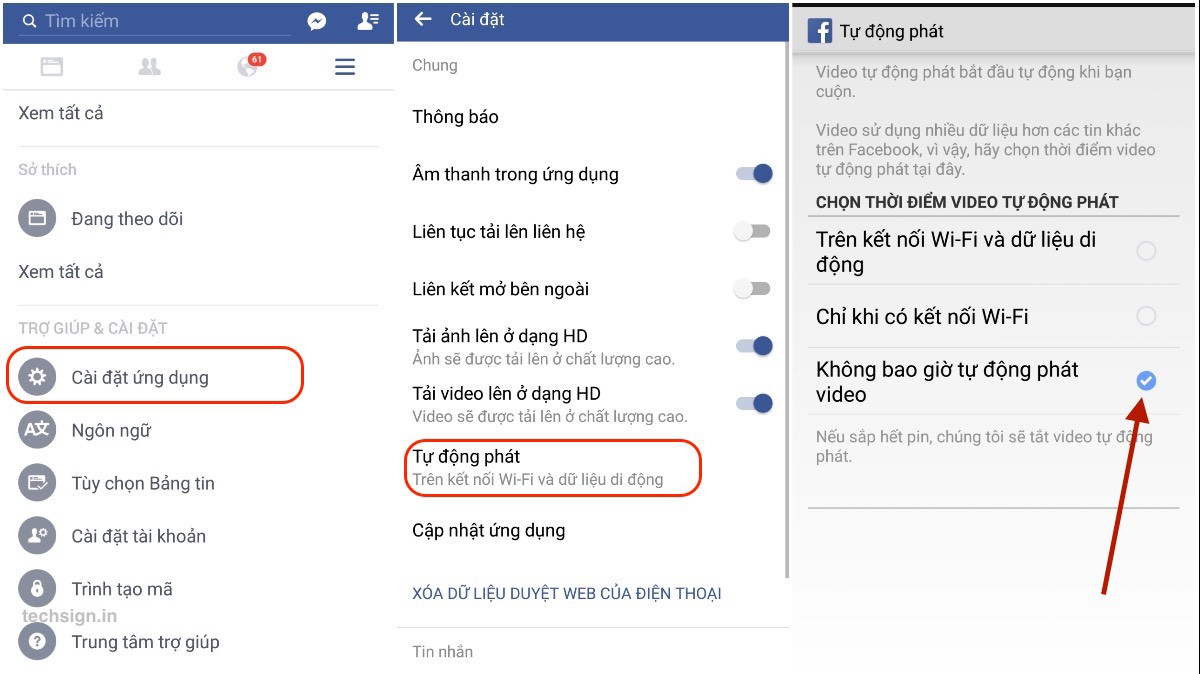 Tắt tự động phát video trên ứng dụng Facebook cho Android