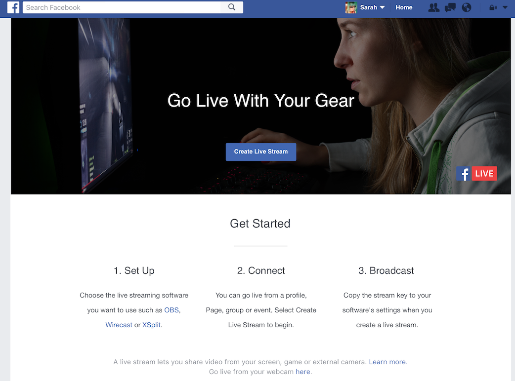 Facebook chính thức mở Live Stream trên máy tính cho tài khoản người dùng