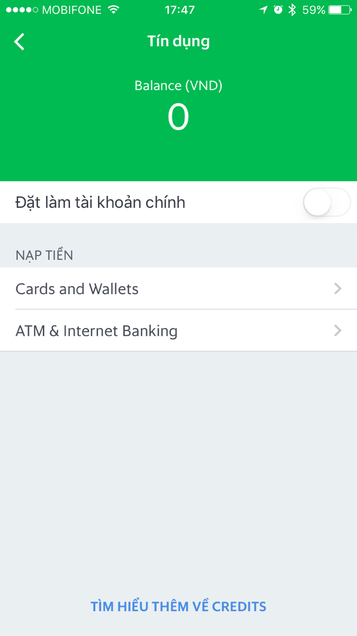 GrabPay Credits ra mắt, hỗ trợ trả trước qua thẻ hoặc Internet Banking