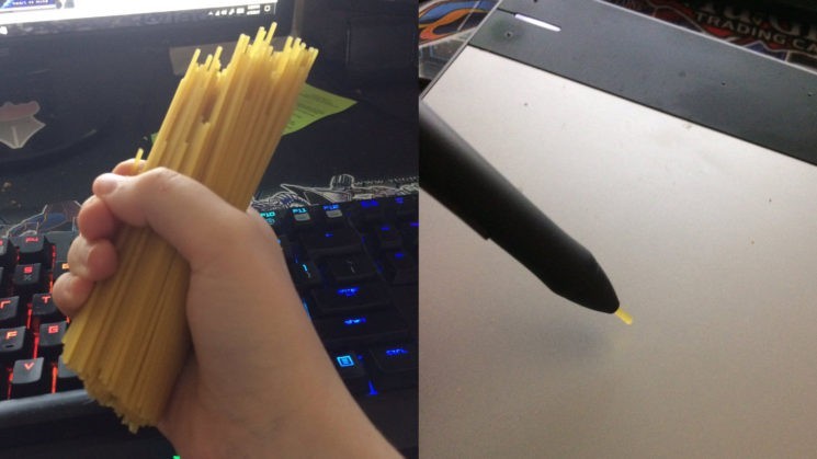 Sợi mì spaghetti có thể thay thế ngòi bút của Wacom