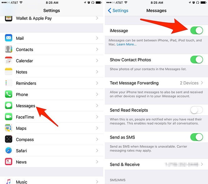 3 bước cần thực hiện khi vô hiệu hoá iMessage