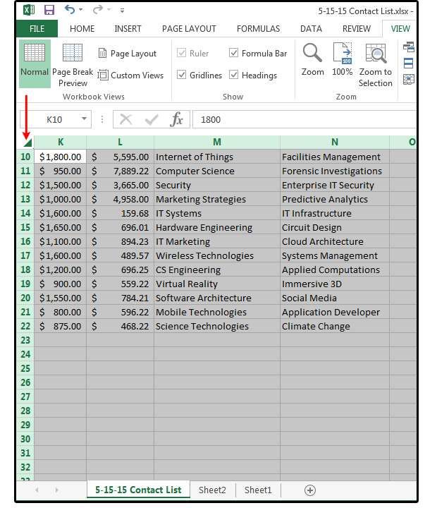 Chia màn hình, freeze panes, format painter... trên tập tin Excel lớn