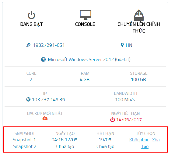 Long Vân triển khai chức năng Snapshot trên 10 ngàn máy chủ đám mây