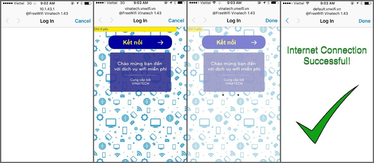 Cách truy cập dịch vụ Wi-Fi miễn phí của Vinatech