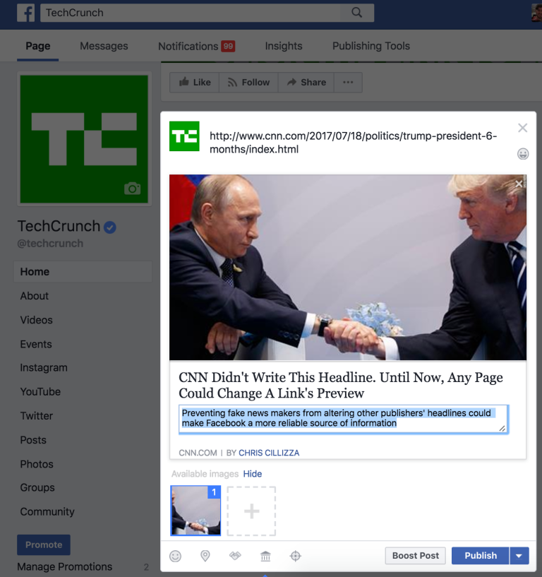 Facebook tắt chỉnh sửa tiêu đề liên kết để đẩy lùi tin giả mạo